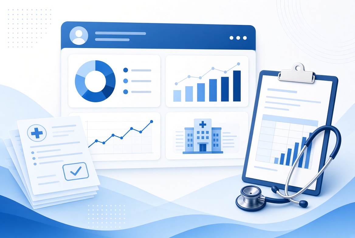 Revenue cycle dashboard illustration for denial prevention